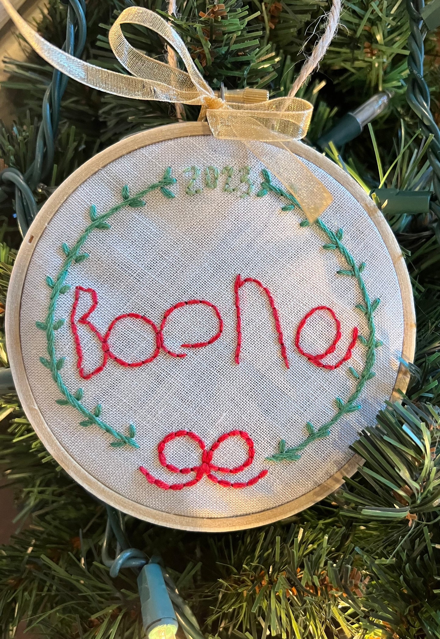 Handwritten Name Ornament