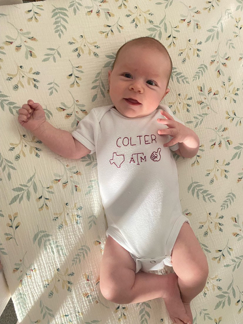 Collegiate Motif Onesie