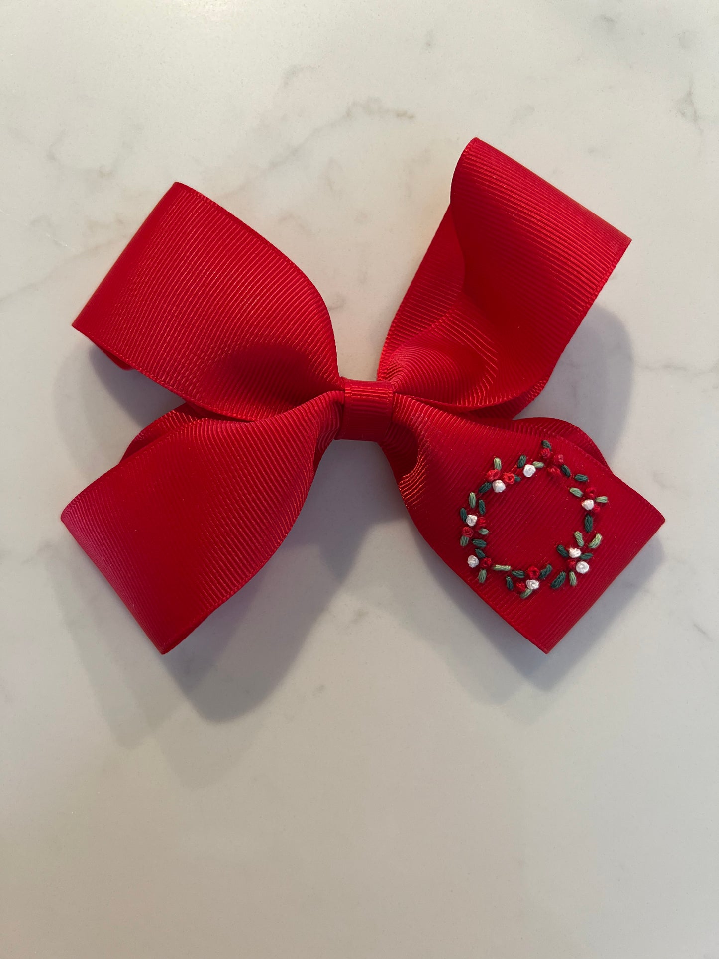 Red Wreath “Annie” Bow