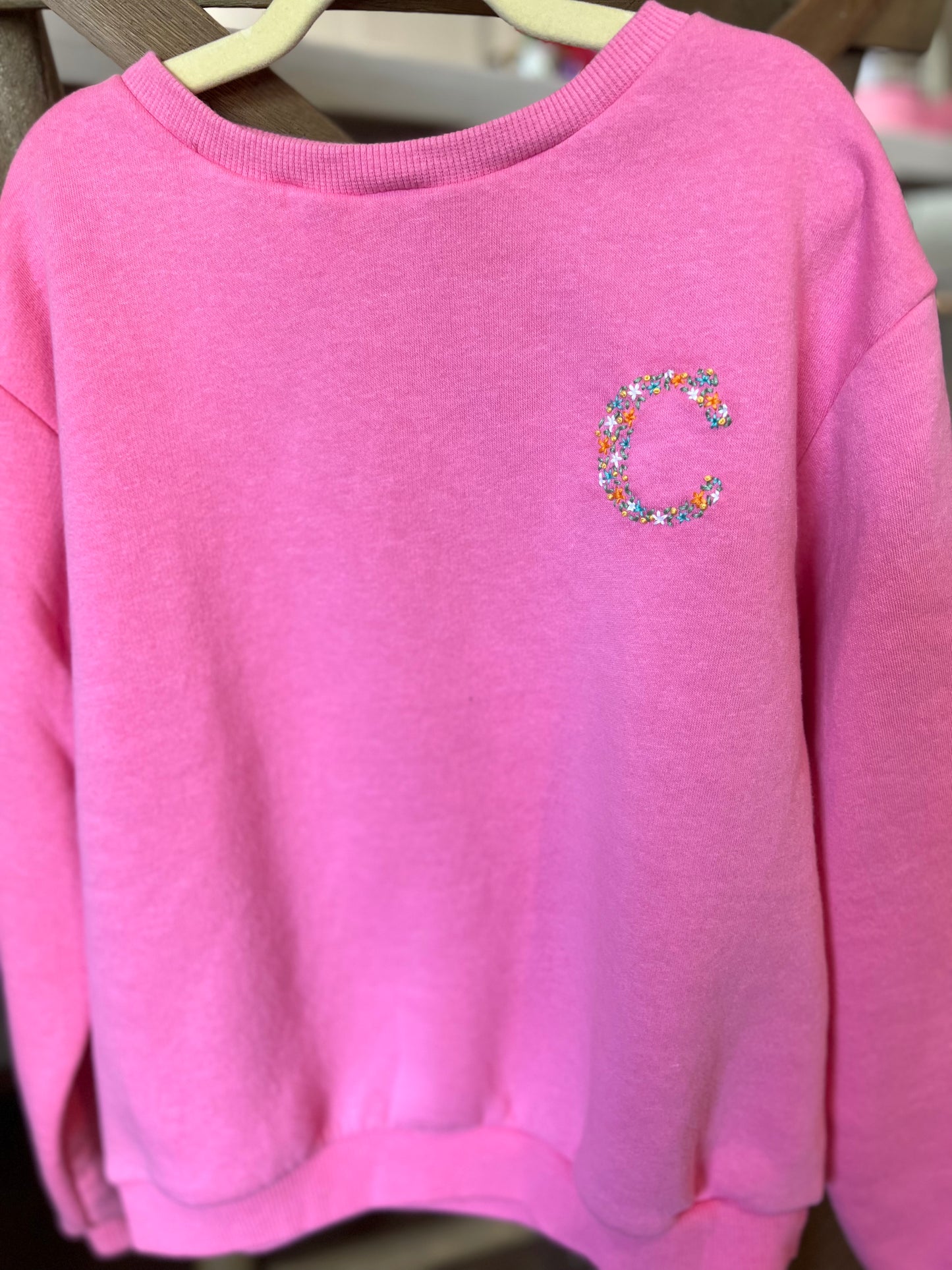 Floral Initial Sweatshirt